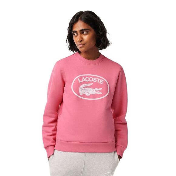 Lacoste Womens/Ladies Natural Cotton Fleece Loose Sweatshirt / Pink